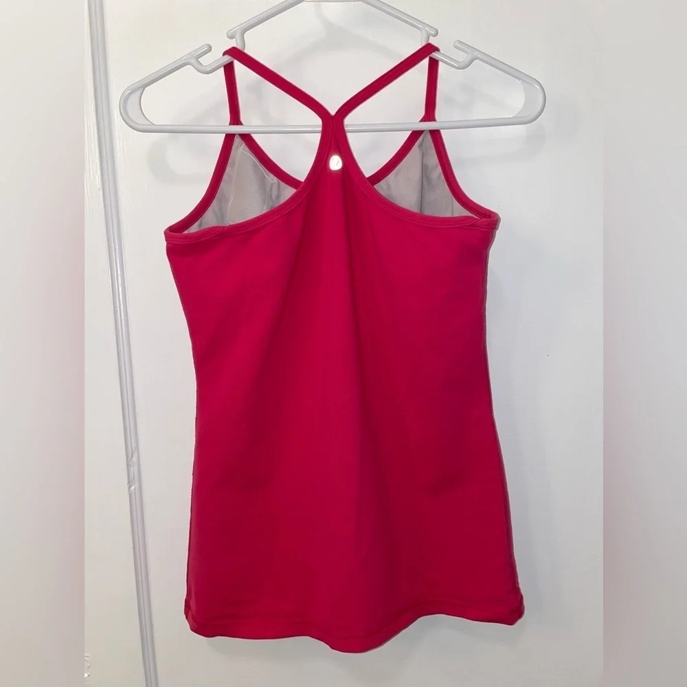Lululemon Ujjayi Y Tank Pink Vintage Retro - Picture 3 of 6